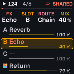 Shared effects rack